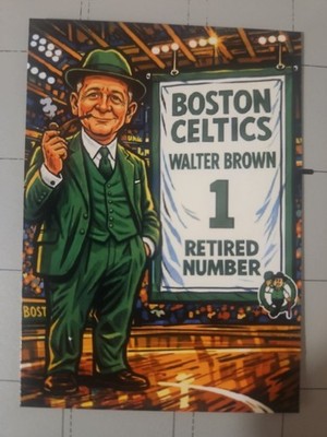 Boston Celtics Custom Caricature Retired Number Series - Walter Brown