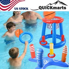 Inflatable Swimming Pool Games Basketball Hoo...