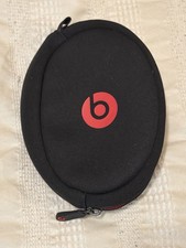 Beats by Dre Headphone Case Black Red Logo Soft Zip OEM Travel Case