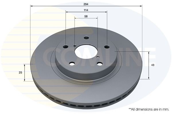 Brake Disc Front Internally Vented Fits Subaru Forester COMLINE ADC5205V