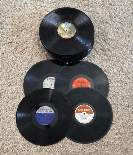 Lot of 8 12” Vinyl Records For Arts/Crafts Wall Hanging Decor