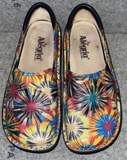 Alegria Debra Fireworks Slip-On Clog Leather Nursing Shoes DEB-304 Sz 38 8-8.5