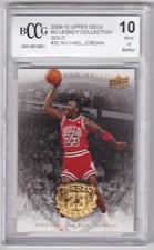 MICHAEL JORDAN 2009/10 UD MJ LEGACY COLLECTION GOLD SSP INSERT #32 BCCG 10 MINT