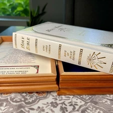 Holy Bible Dove of Peace King James KJV Remembrance Gift in Cedar Box