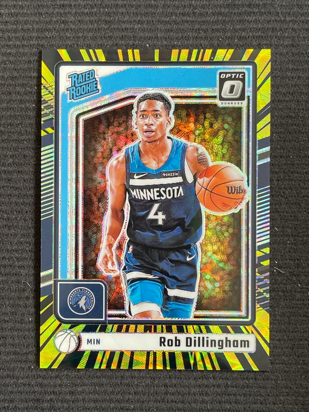 Rob Dillingham 2024-25 Panini Donruss Optic RC Electricity Prizm /75 #259