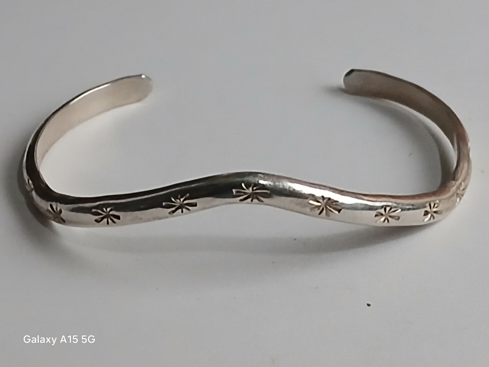 STERLING DCG NATIVE AMERICAN SOLID SILVER CUFF BR… - image 1