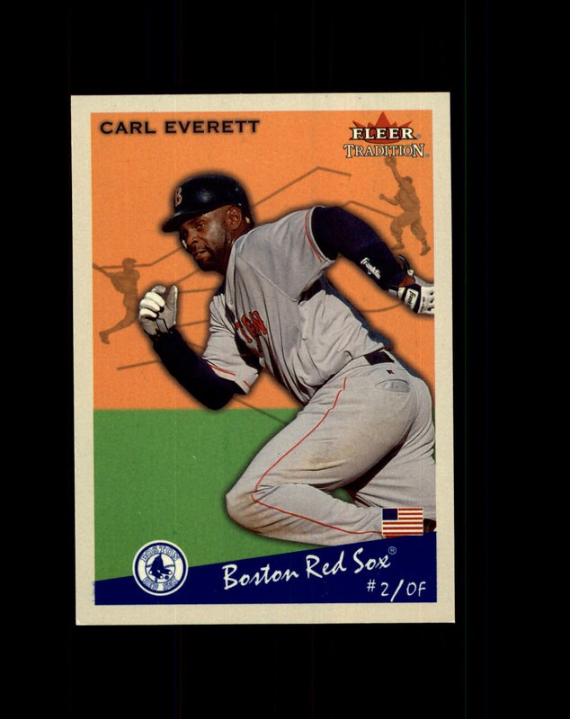 Carl Everett 2002 Fleer Tradition Glossy /200 #330 Boston Red Sox