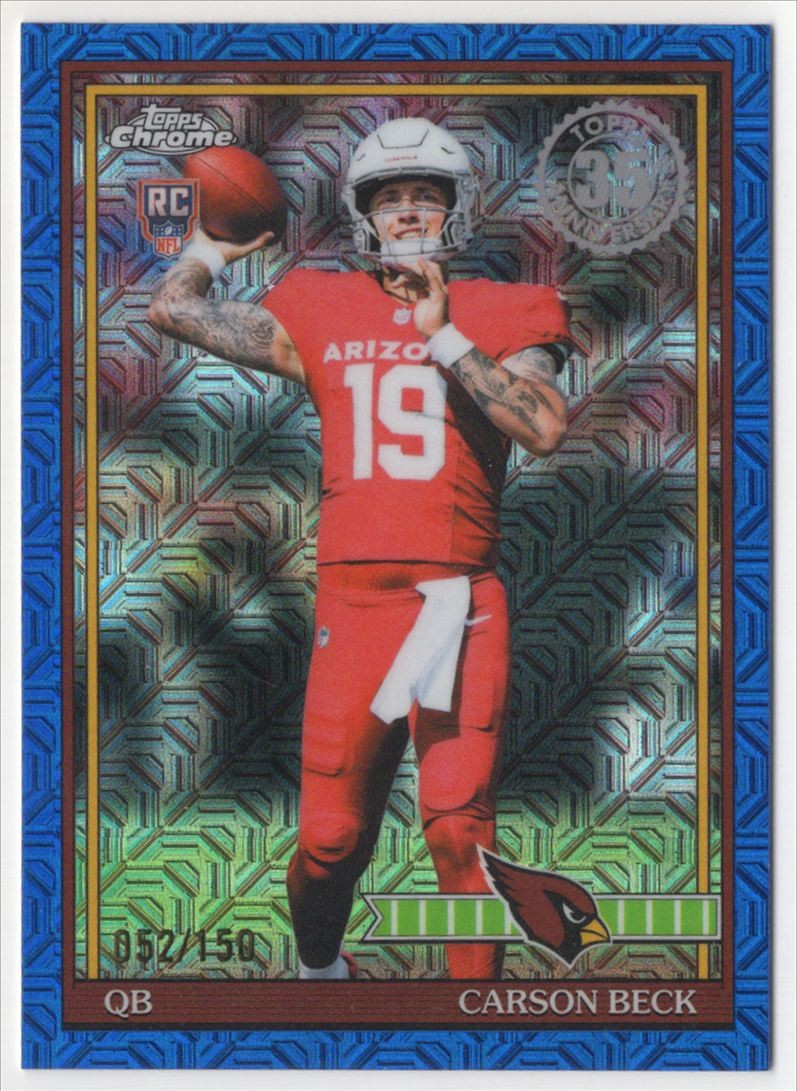 2026 Topps 1991 Chrome Blue Carson Beck RC /150 Arizona Cardinals #5