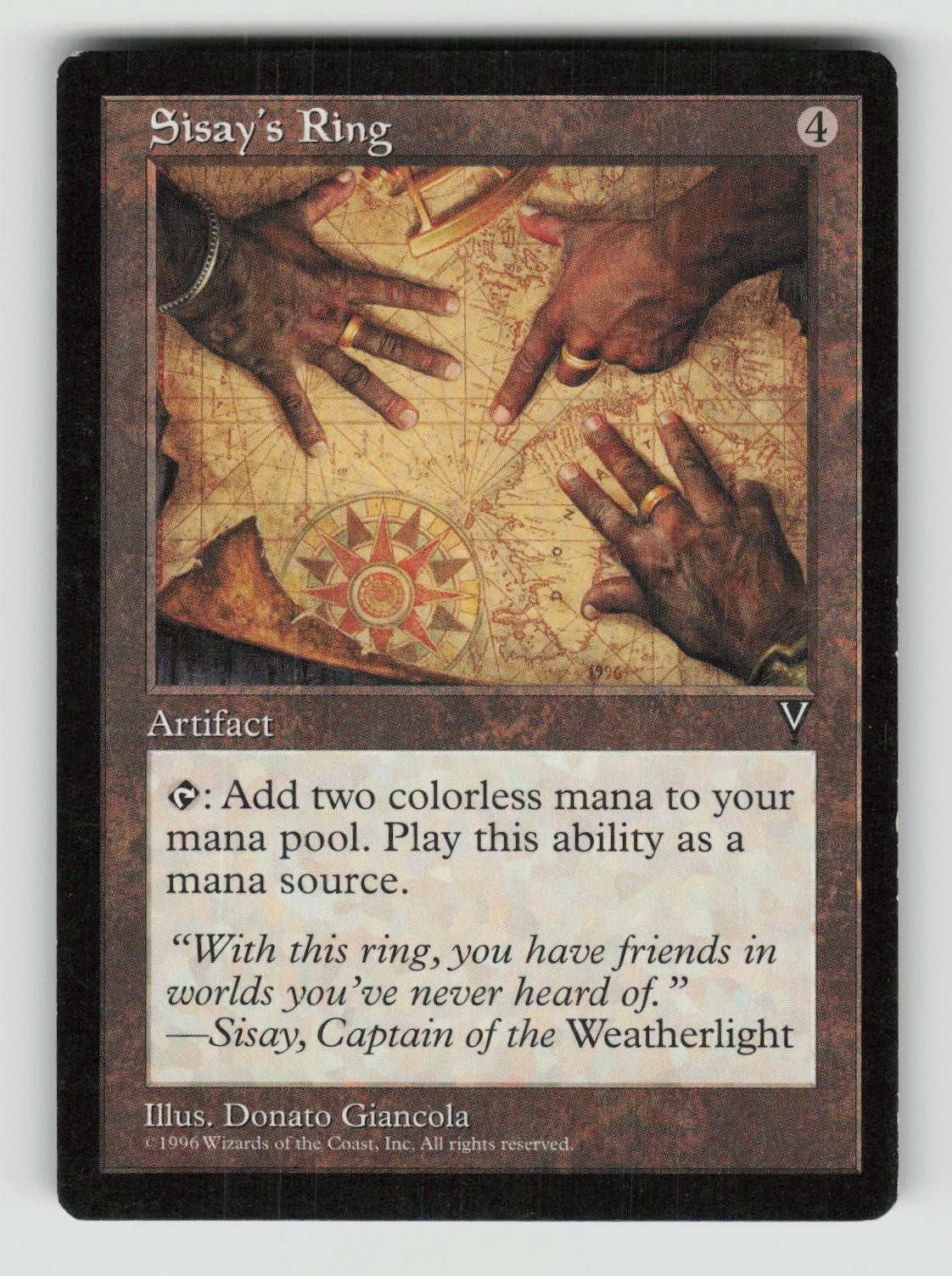 Sisay's Ring Common Visions Magic: The Gathering Lightly Played