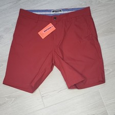 Men's Summer Scotch Soda Red Chino Shorts Cotton Flat Front Pockets 30in waist