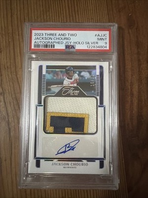 2023 Three And Two Jackson Churio Autographed JSY-Holo Silver /12 PSA 9 POP 2