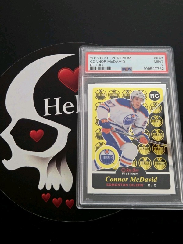 2015-16 Connor Mcdavid Platinum Retro Rookie PSA 9 #R97 Edmonton Oilers RC OPC