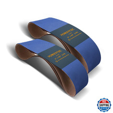 POWERTEC 6x48 Zirconia Sanding Belts 6-Pack, 36 Grit for Bench Sander