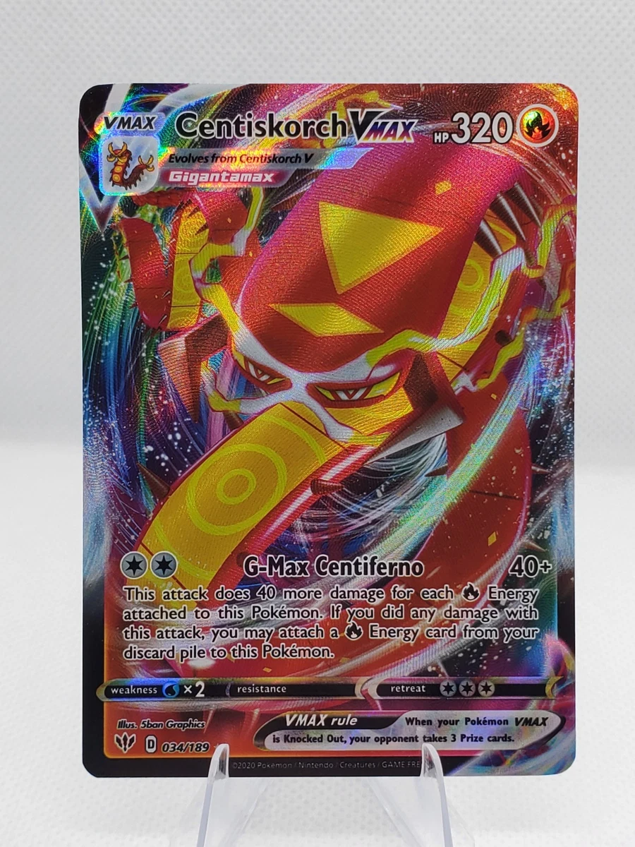 Centiskorch VMAX 034/189 Swsh03: Darkness Ablaze for sale | eBay