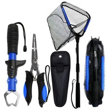 FISHING NET Pliers Set Floating Telescopic Lip Gripper Gear HIKARY