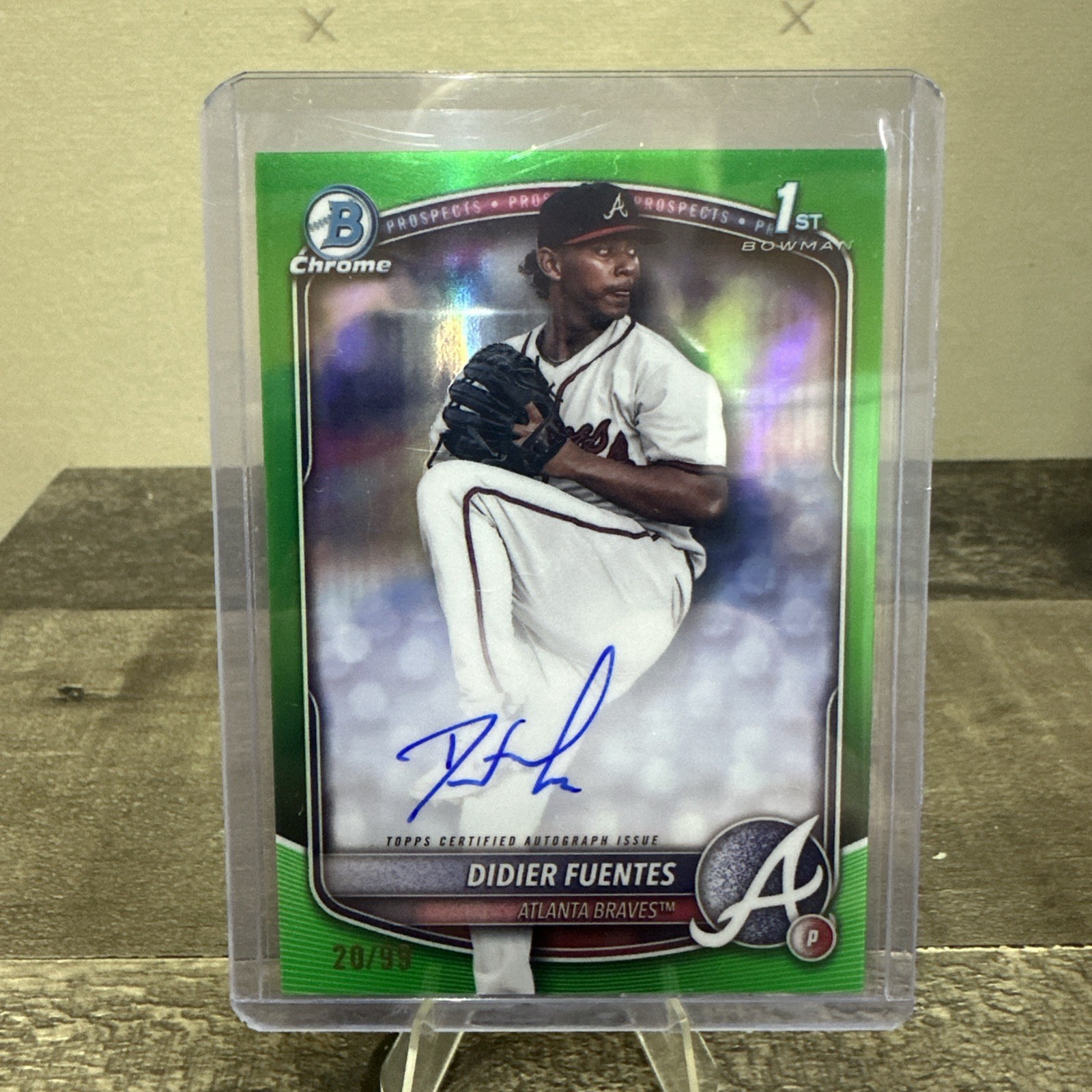 2025 Bowman Chrome 1st Bowman Didier Fuentes TRUE GREEN Autograph /99 CPA-DFU