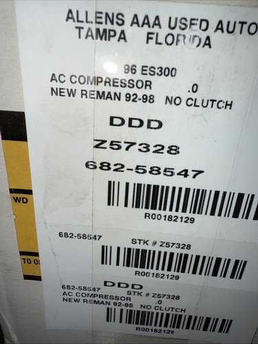 Reman A/C Compressor No Clutch for 1992-98 Lexus ES300 57328 Four Seasons - Picture 4 of 4