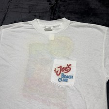 Vintage 1993 Joe Camel T Shirt XL Pocket Joes Beach Club Silkworm Tobacco 90s