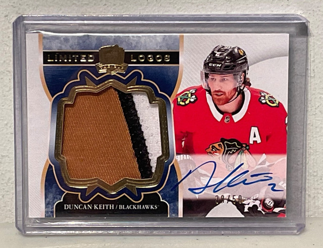 DUNCAN KEITH Jersey Patch Auto Card Limited Logos Chicago Blackhawks #/50 TheCup