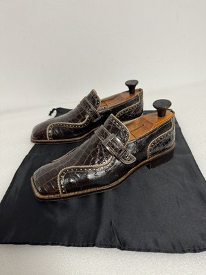 Romano Martegani Shoes Mens Size 8.5 Alligator Ostrich Monk  display picture 2