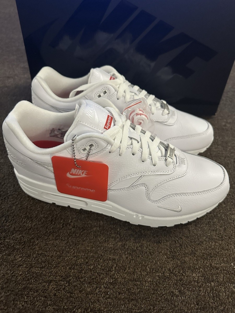 Supreme × Nike Air Max 1 '87 SP \"White Nike Air Max 1 '87 SP Supreme Triple White Men's - HF8813