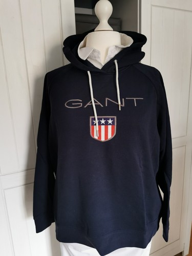 *GANT* Hoodie dark blue Gr. 3XL ca. 46/48 "Shield Hoodie" wie NEU - Bild 3 von 3