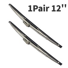 Durable 12 Inch Stainless Steel Front Windshield Wiper Blades Set Of 2