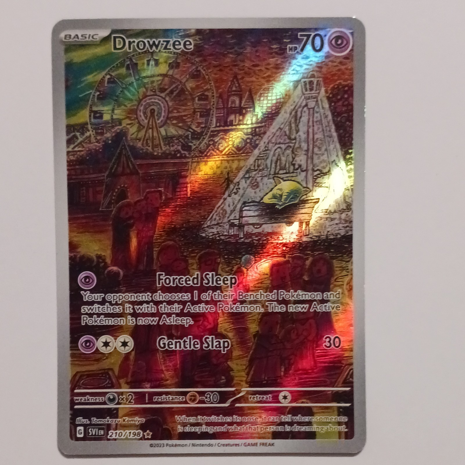 Pokemon TCG Drowzee Illustration Rare Full Art Holo SV01 210/198 EN