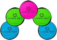 Hyper Pet Flippy Flopper 9 Flying Disc Dog Toy Pack Soft Floats Water Safe Teeth