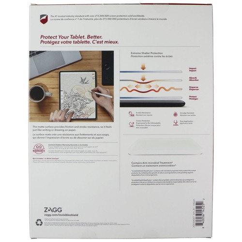 ZAGG InvisibleShield GlassFusion+ Canvas Protector for iPad 10.2in (8th/7th Gen) - 第 2/2 張圖片