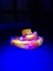 Boyd Vaseline Orange Swirl Slag Glass Teddy Tugboat Boat Glows!!! — photo 4