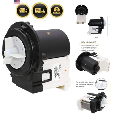 Washer Drain Pump Assembly Fit for LG Kenmore Washer Drain Pump Replacement