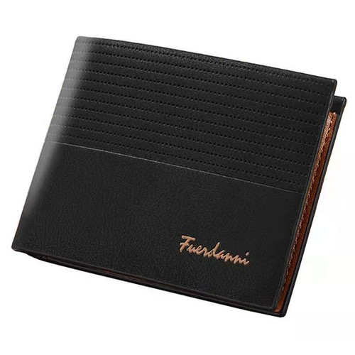 Cartera plegable para hombre Portatarjetas de crédito con identificación de dinero Cartera corta Bloqueo RFID - Imagen 13 de 14