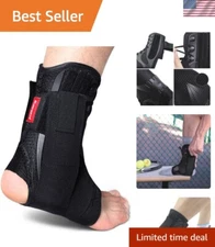 Breathable Lace-Up Ankle Support with Stabilizers - Perfect for Active Recovery