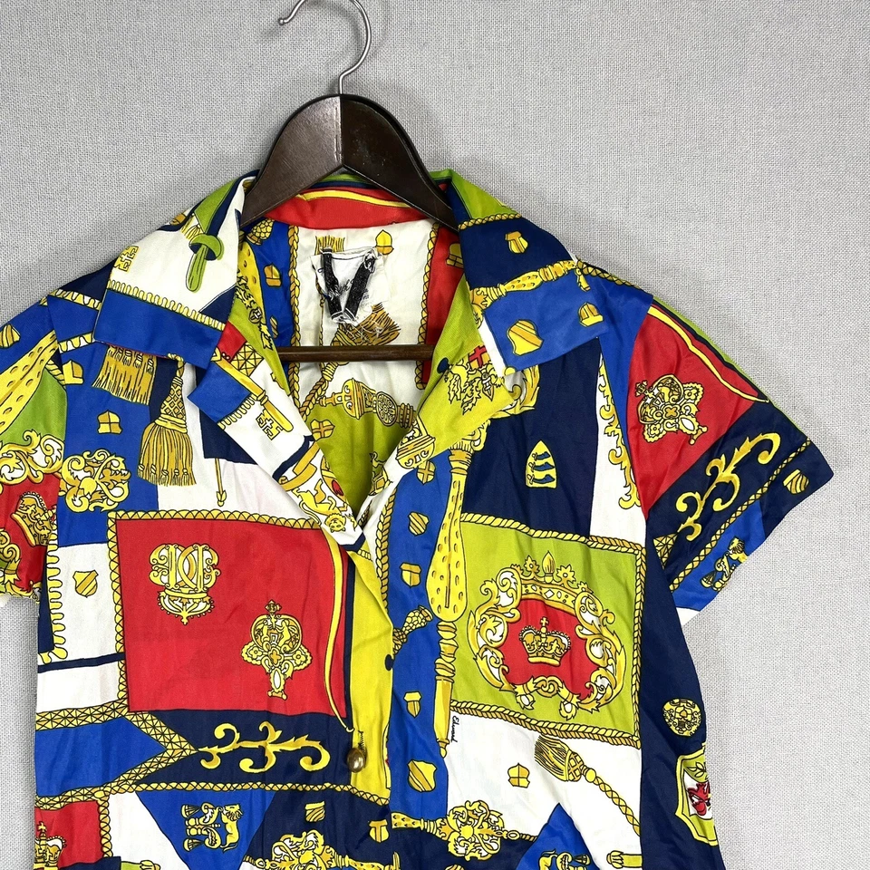 Vestido corto vintage años 60 Saks Travel Lite escudo náutico talla pequeña MOD cambio Foto 2 de 4