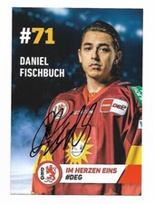 20-21 Eishockey AK/Postcard - Daniel Fischbuch  - D&uuml;sseldorfer EG - Signiert