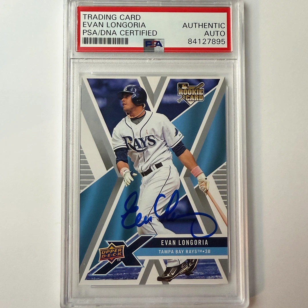 Evan Longoria Autographed Baseball Sports Trading Cards 