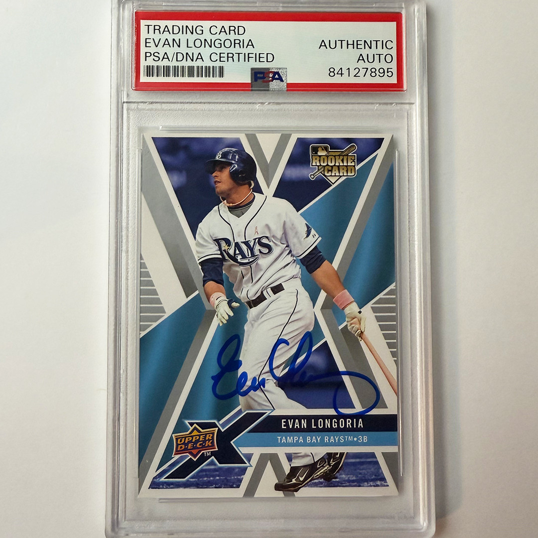 Evan Longoria Signed 2008 Upper Deck X Rookie #94 PSA Auto Authentic view 1