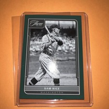 Nice 2022 Panini Three and Two SSP Sam Rice Green #1/5 Washington Senators HOF