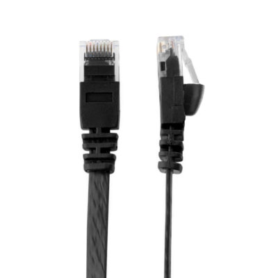 Cat6 Flat Ethernet Network Cable RJ45, Black