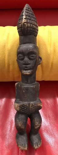 AFRICAN VINTAGE FIGURE Carved Wood 13" TALL - Picture 2 of 6