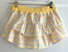 Lululemon Run Track Attack Skirt Skort WHBU BUYE Seawheeze 2013 Size 10