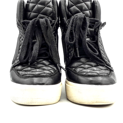 ASH Azimut Womens Black Leather High Top Booties Shoes Size US 5.5 EU 36 - Picture 4 of 10