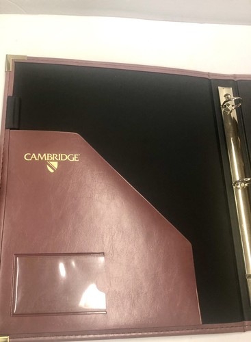 Cambridge 3 Ring Binder Organizer Leather Faux ? Agenda Journal Vintage - Picture 10 of 14