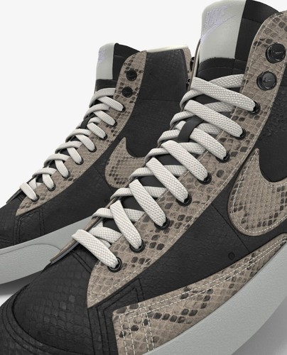 Nike Blazer Mid '77 Python By You UK 11 EUR 46 Black Brown - Picture 6 of 11