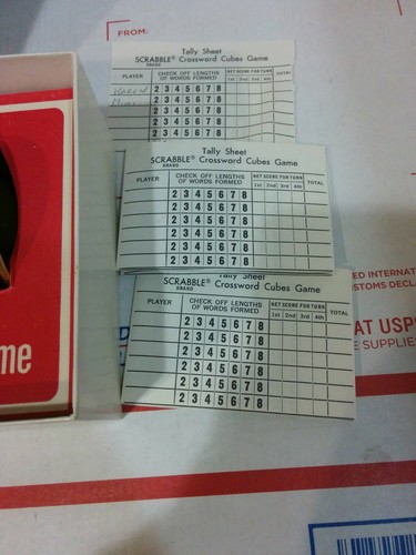 VINTAGE 1968 SELCHOW & RIGHTER SCRABBLE CROSSWORD CUBES GAME 100% COMPLETE - Picture 8 of 12