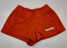 Hooters Girl Waitress Costume Orange Shorts Size XXS Polyester Spandex