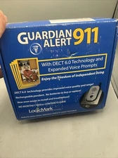 Guardian Alert 911 MEDICAL ALERT System Base & Voice Pendant Open Box
