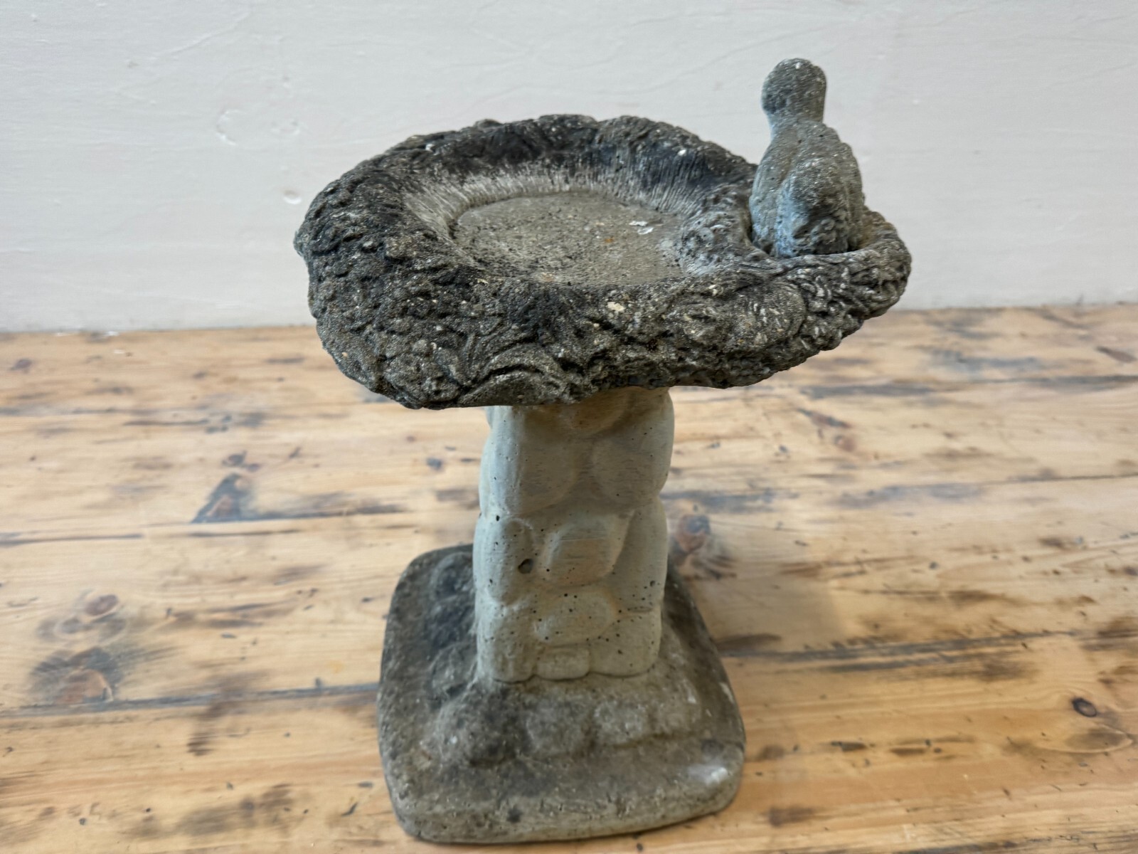 Vintage Concrete Birdbath eBay
