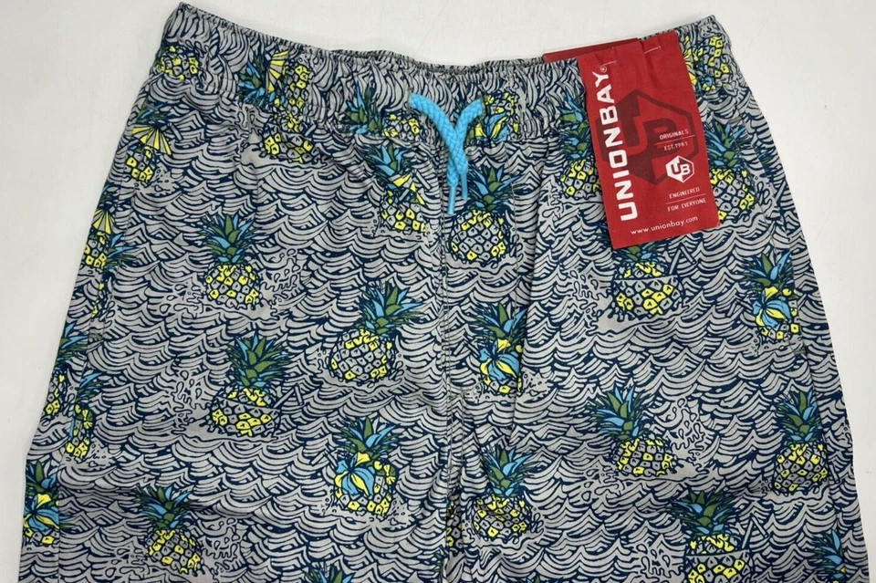 Pantalones Cortos de Algodón Cintura Elástica UNIONBAY con Cordón Prisma Talla S (7/8) para Niños Foto 2 de 4